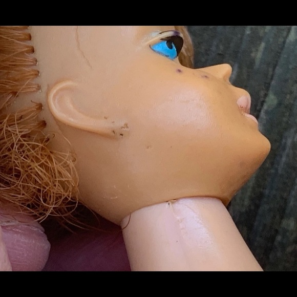 1962 Vintage Titian Redhead Bubble Cut Barbie Doll in original red swimsuit - Picture 8 of 16